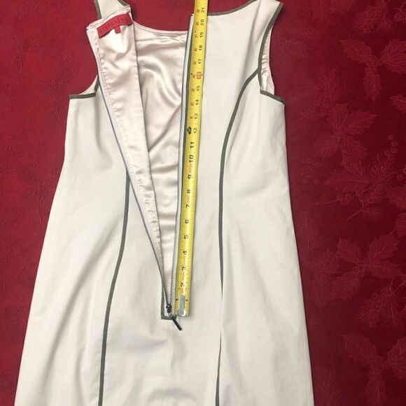 Sinclaire 10 Dress Ivory Sleeveless Knee Length Cocktail  Sz 6 - Picture 8 of 12